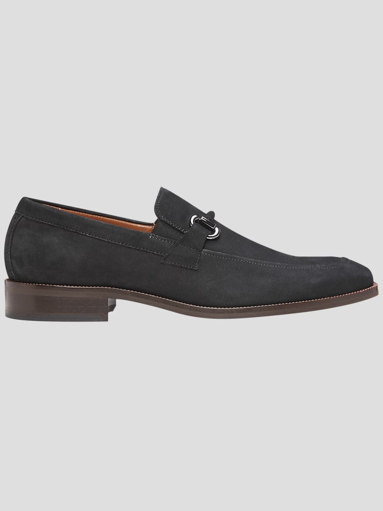Johnston & Murphy Everett Suede Horsebit Loafers in Black  Mens Slip-On Dress Shoes, Size 14 D Width