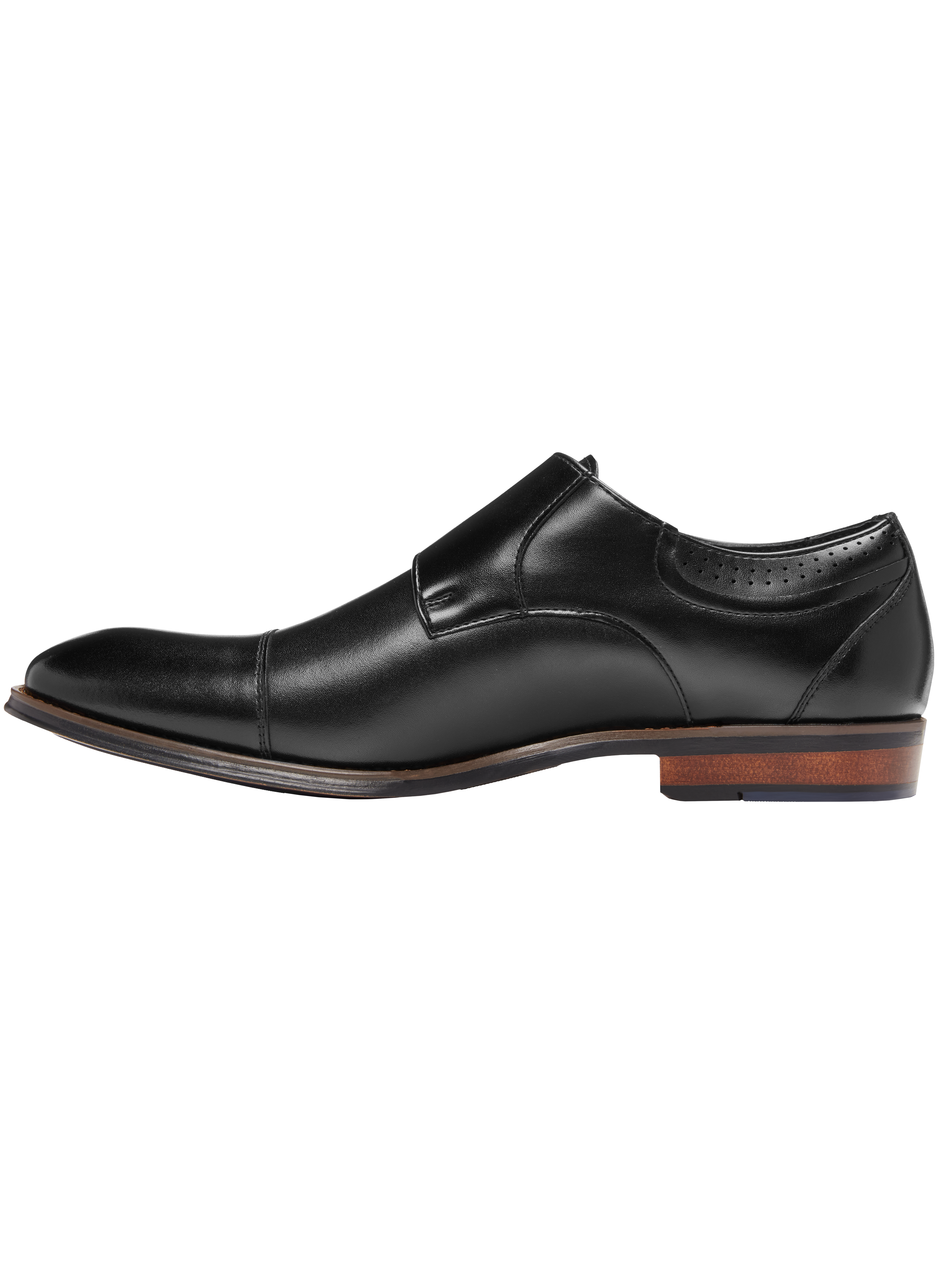 Bayne Leather Cap Toe Double Monk Strap Dress Shoes