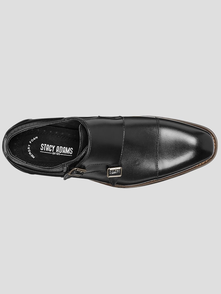 Stacy Adams Bayne Leather Cap Toe Double Monk Strap Dress Stacy Adams Bayne Leather Cap Toe Double Monk Strap Dress
