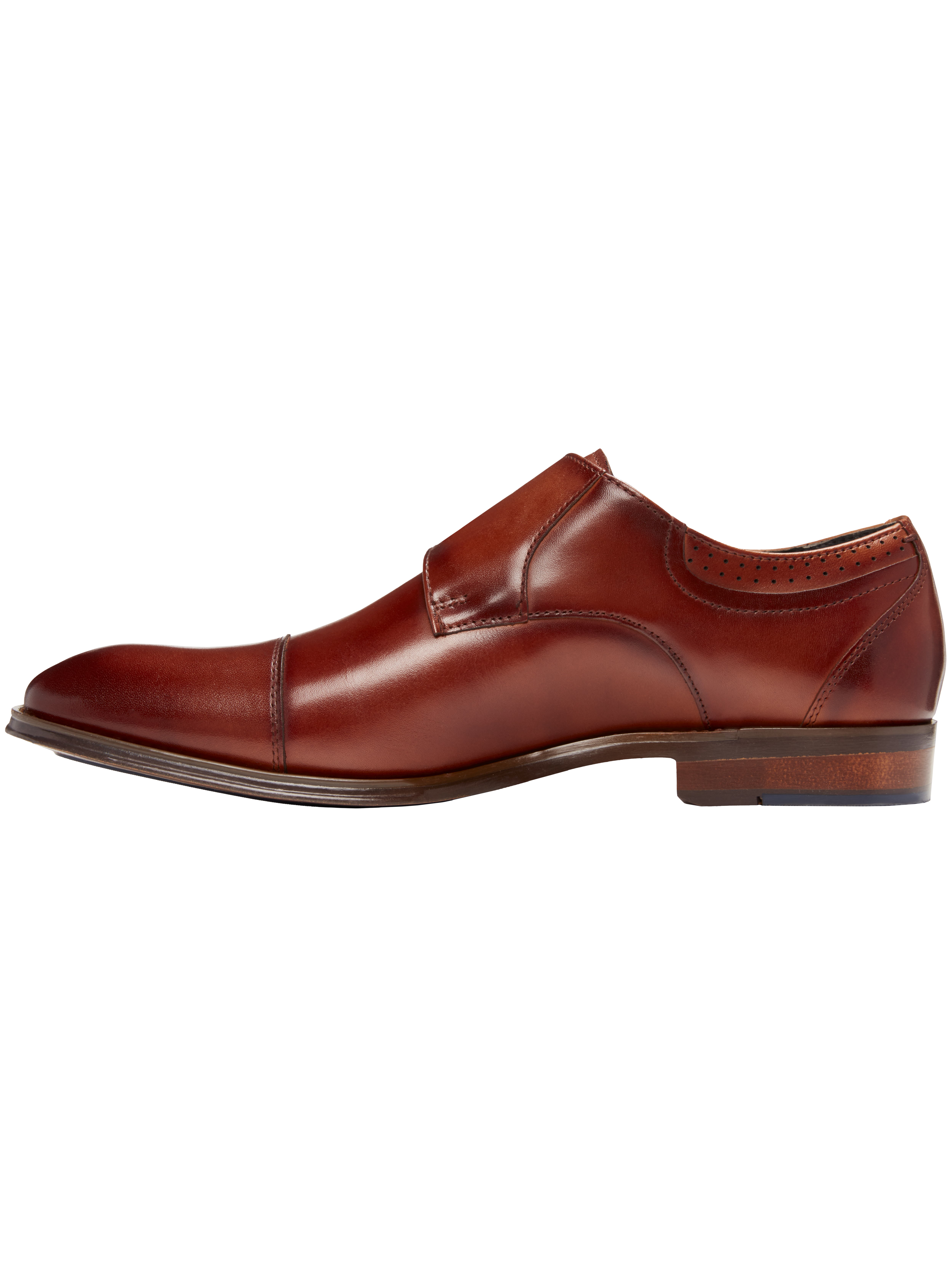 Bayne Leather Cap Toe Double Monk Strap Dress Shoes