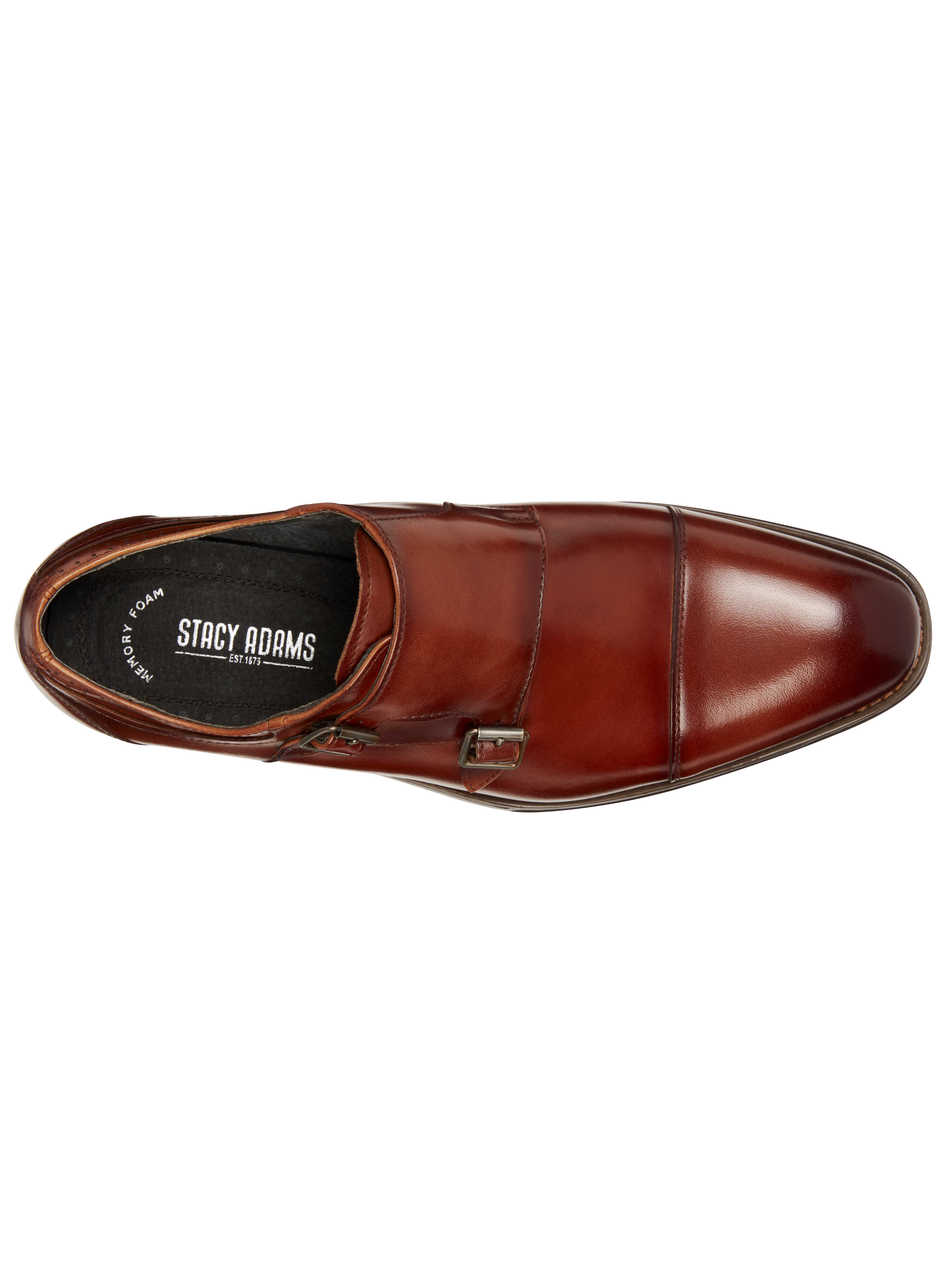 Bayne Leather Cap Toe Double Monk Strap Dress Shoes