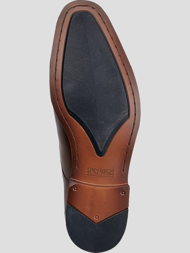Stacy Adams Bayne Leather Cap Toe Double Monk Strap Dress Shoes