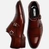 Stacy Adams Bayne Leather Cap Toe Double Monk Strap Dress Shoes