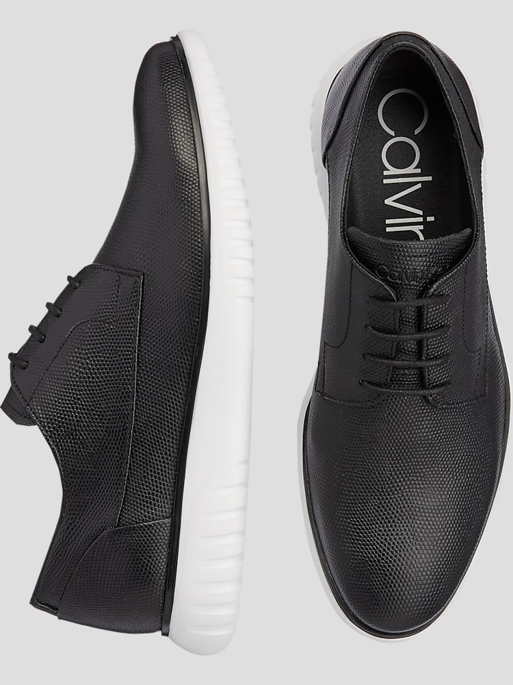 CALVIN KLEIN TEODOR PLAIN TOE LACE UP W WHITE BOTTOM