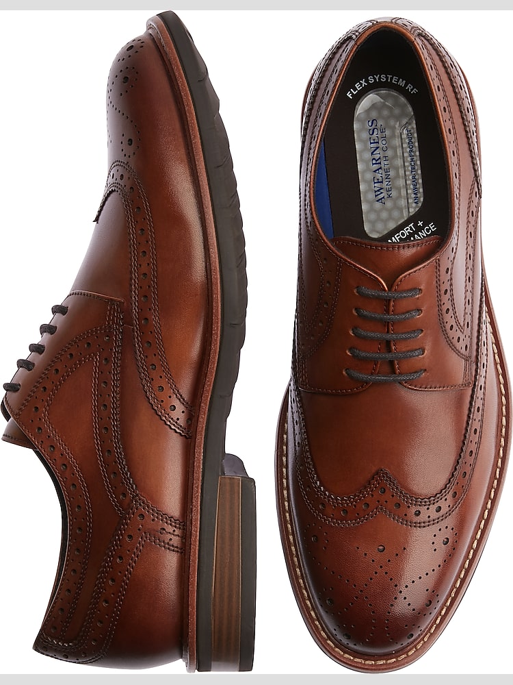 Awearness Kenneth Cole Kite Flex Wingtip Derbys Casual Shoes Men s Wearhouse