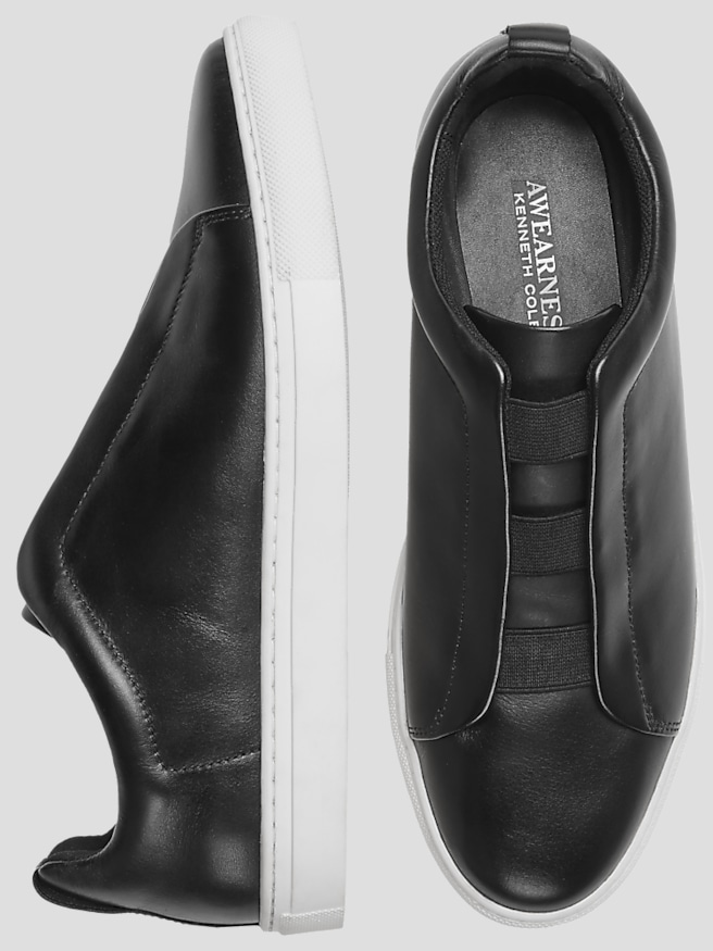 Awearness Kenneth Cole Men's Elastic Band Slip-On Sneaker , Black