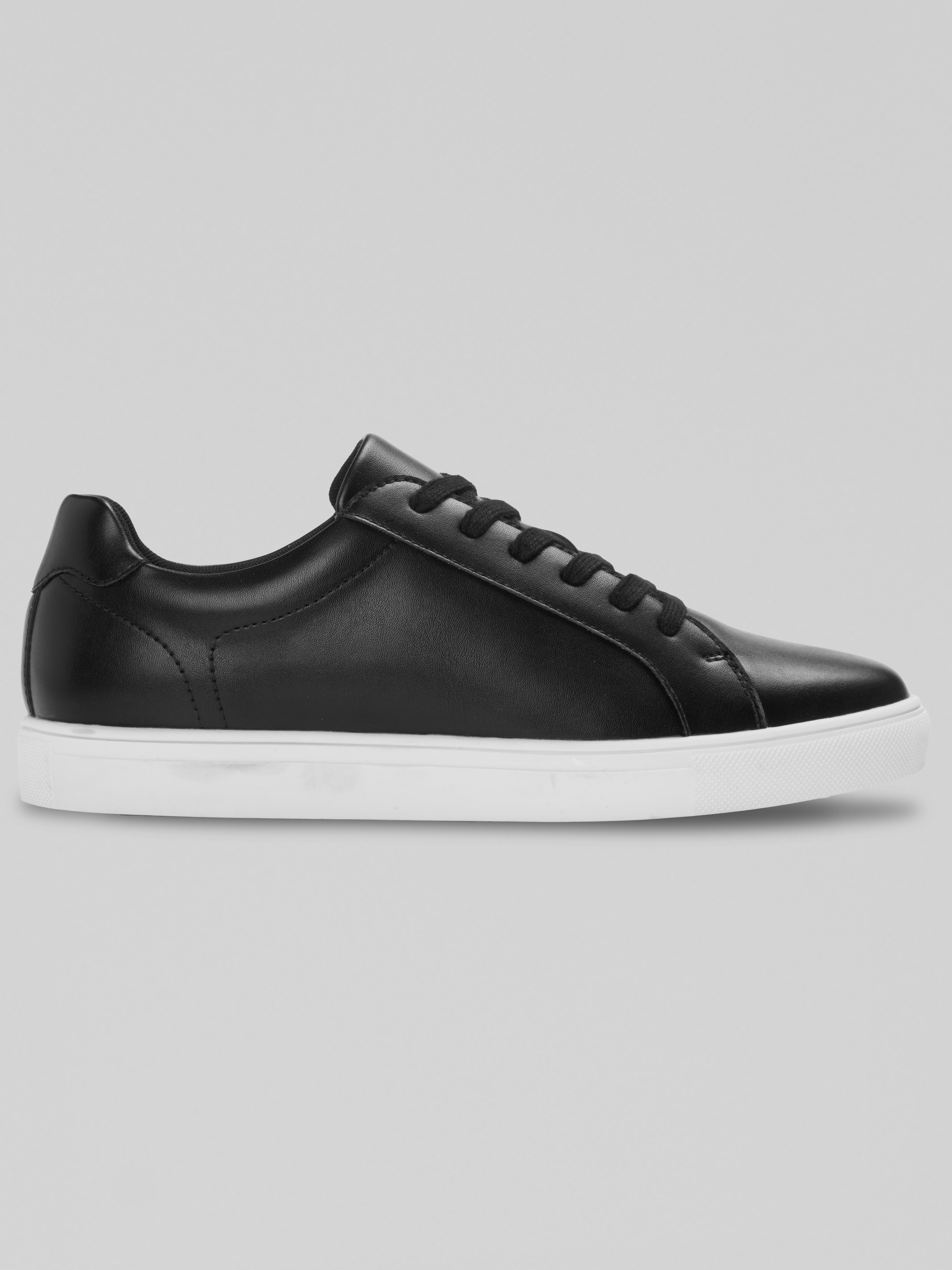 Lace-Up Leather Low-Top Sneakers