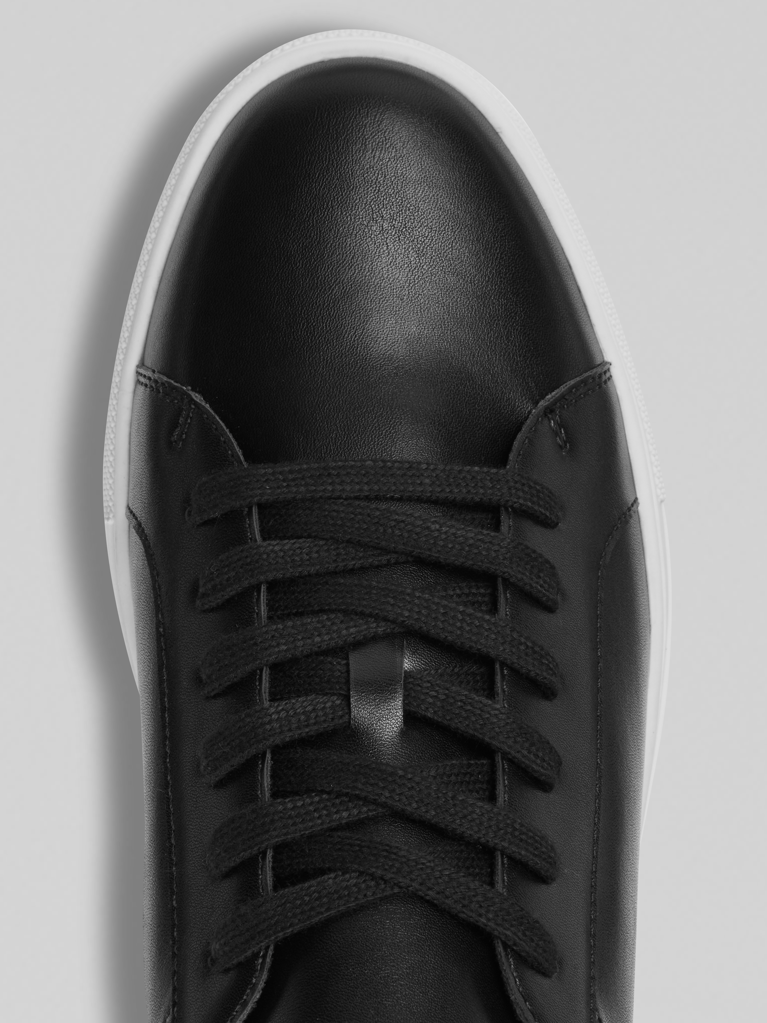 Lace-Up Leather Low-Top Sneakers