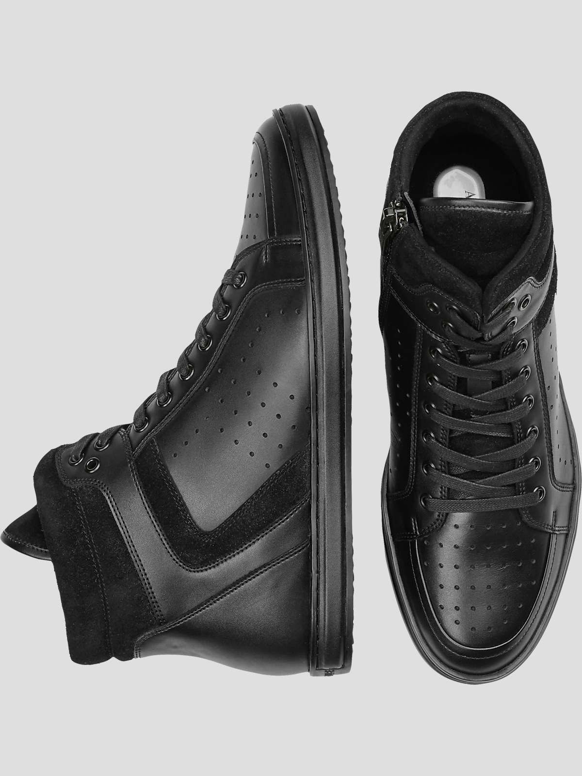 Kenneth cole black leather sneakers discount
