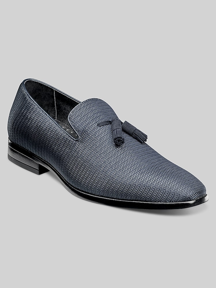 Stacy Adams Tazewell Tasseled Formal Loafers, Navy - Blue  display picture 1