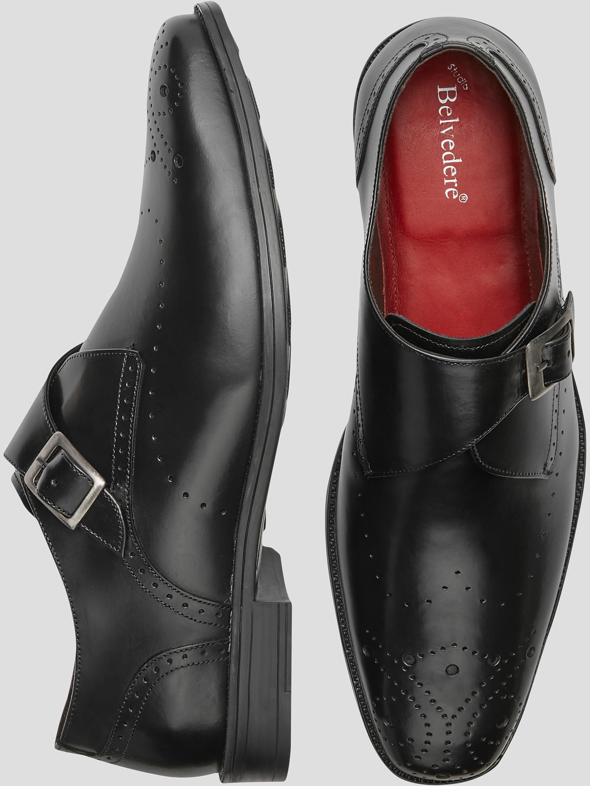 Belvedere Carrera Medallion Toe Single Monk Strap Dress Shoes Dress Shoes Men s Wearhouse