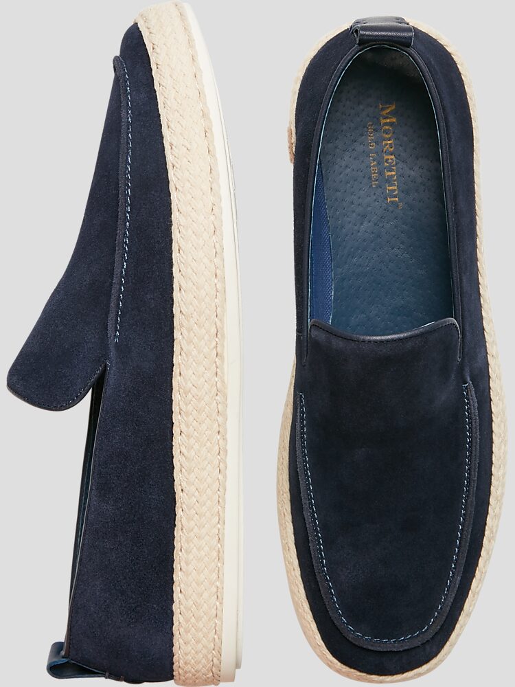 Moretti Navajo Suede Moc Toe Espadrilles Casual Shoes Men s Wearhouse