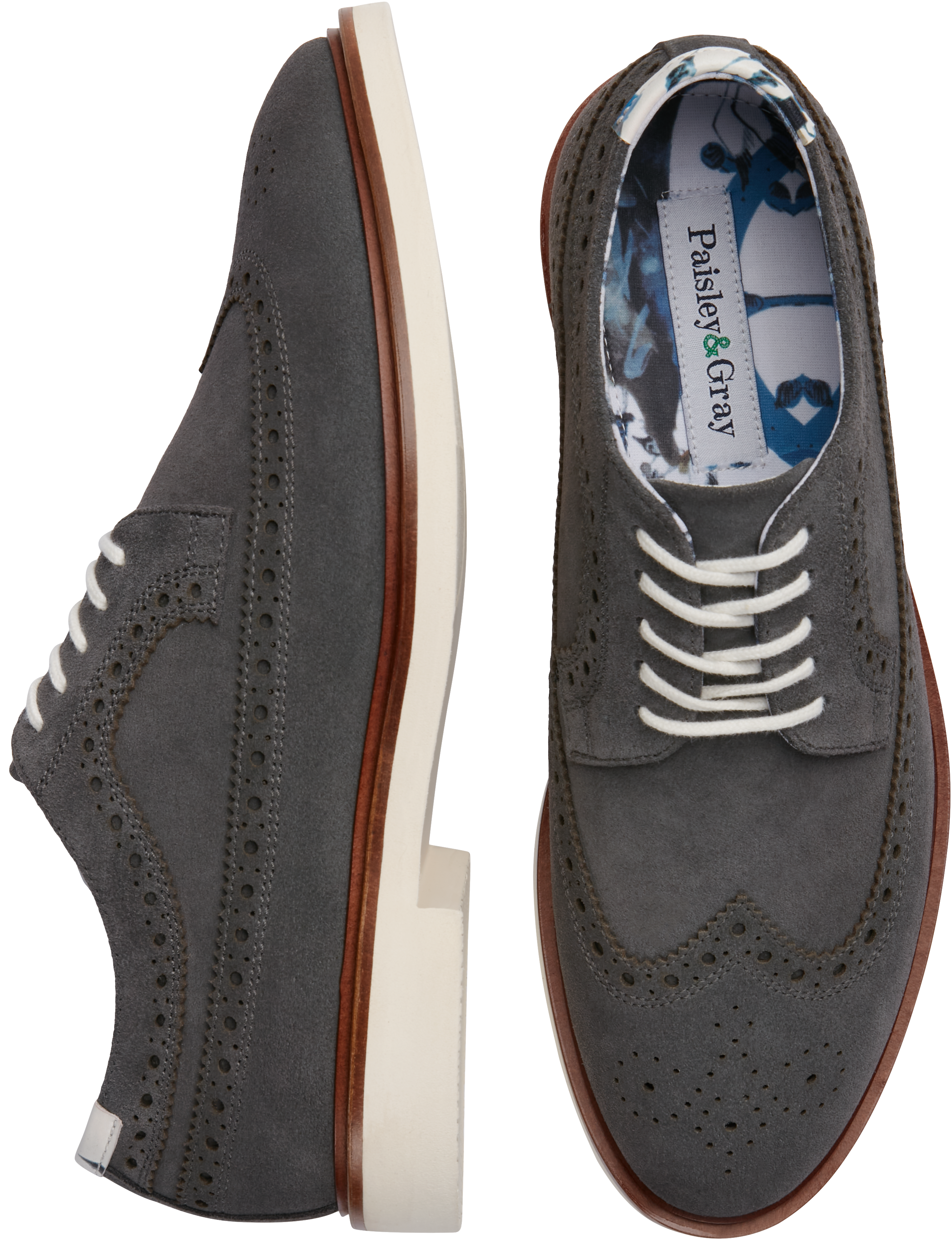 Paisley & Gray Telford Suede Wingtip Oxford, All Sale