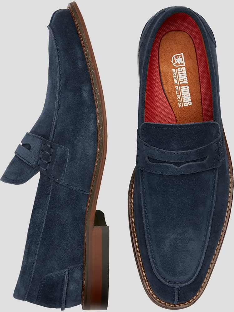 Stacy Adams Marlowe Suede Penny Loafers Casual Shoes Men s Wearhouse
