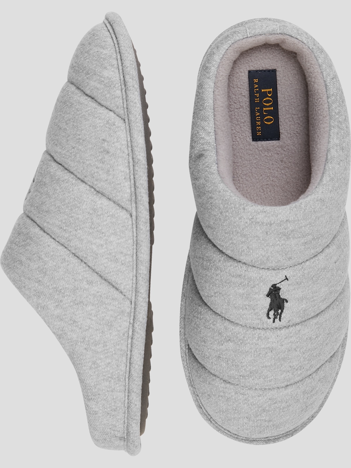Ralph lauren slippers grey outlet
