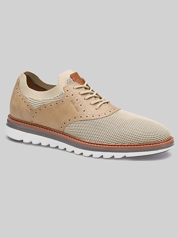 Johnston & Murphy Braxton Plain Toe Oxfords, Taupe - Brown  display picture 1