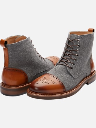 Moretti Stance 7-Eye Wool Leather Cap Toe Boot | All Sale| Men's Wearhouse
