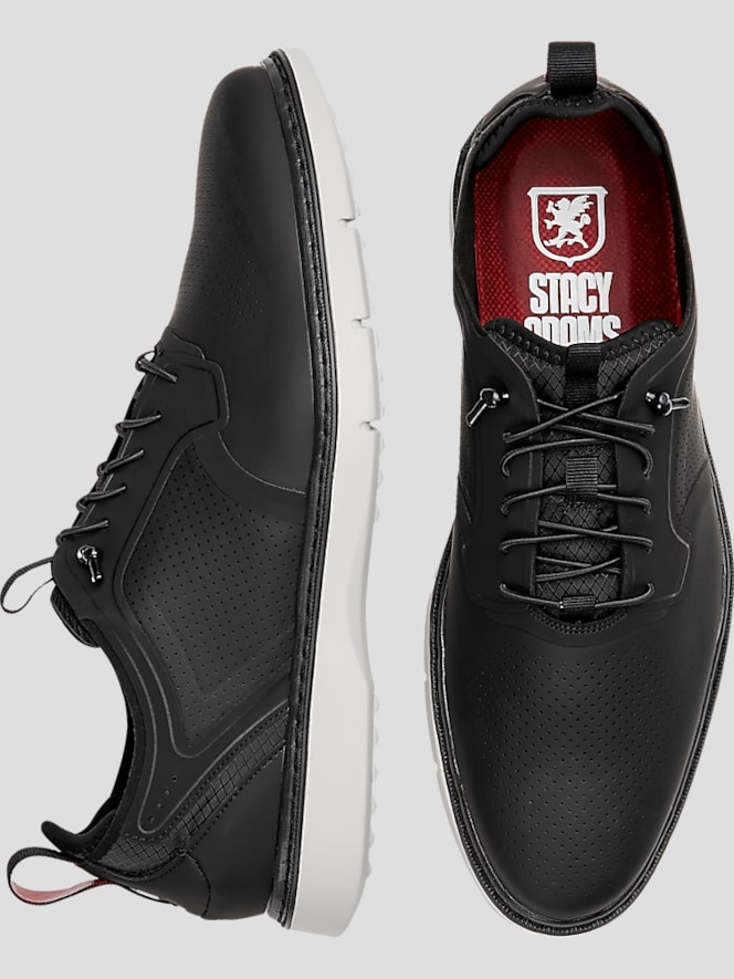 Stacy Adams Synchro Leather Oxford Dress Sneakers, Black - Image 6 of 8