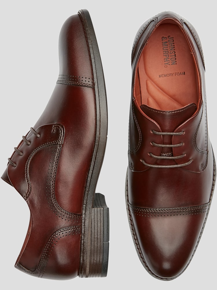 Johnston Murphy Hawthorn Cap Toe Oxfords Dress Shoes Men s
