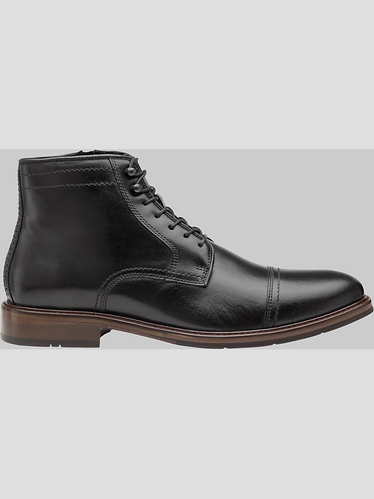 Johnston & Murphy Raleigh Leather Cap Toe Zip-Up Boots
