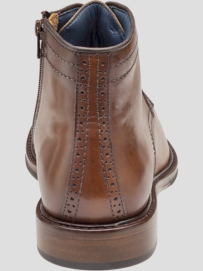 Johnston &Amp; Murphy Raleigh Leather Cap Toe Zip-Up Boots