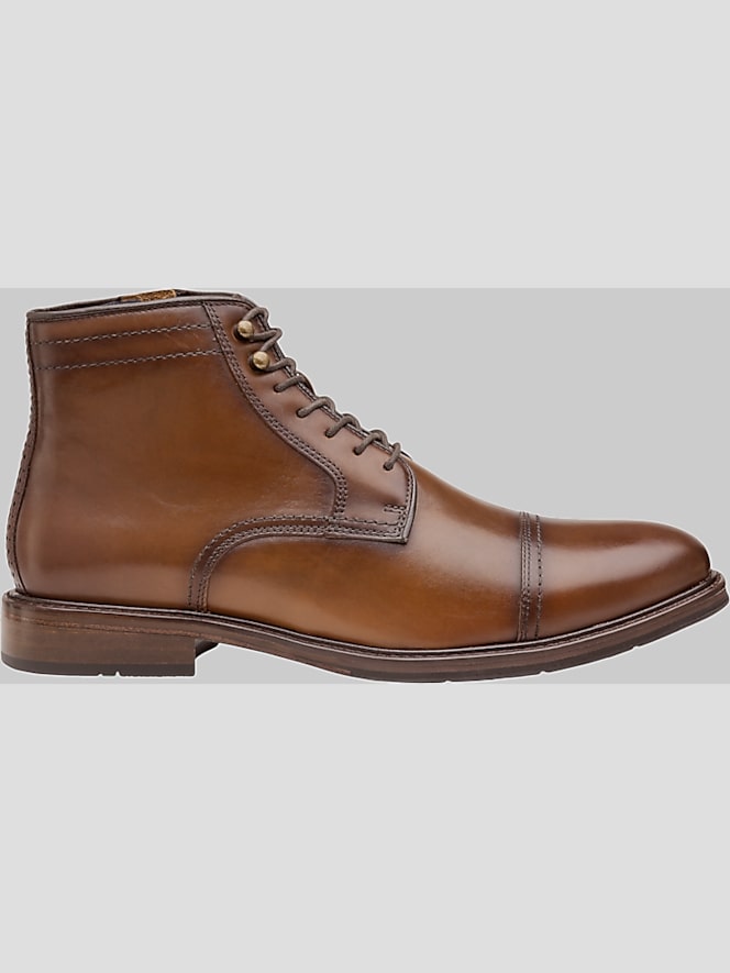 Johnston &Amp; Murphy Raleigh Leather Cap Toe Zip-Up Boots