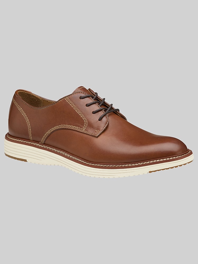 Johnston Murphy Upton Leather Plain Toe Lace-Up Oxford Casual