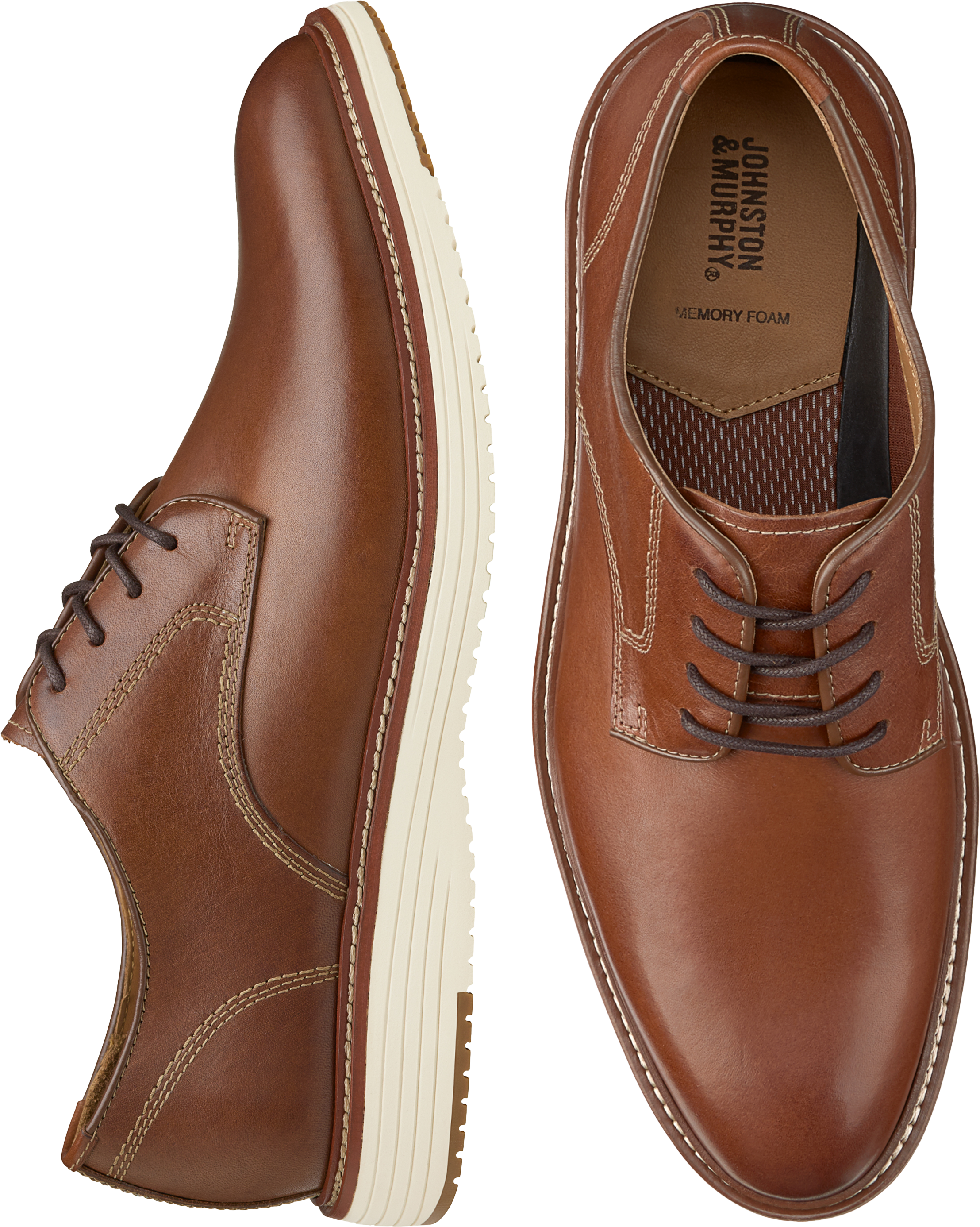 Johnston & Murphy Upton Plain Toe Lace-Up Oxford | Casual Shoes | Men's  Wearhouse