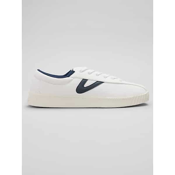 Tretorn Men's Nylite Plus Canvas Sneakers White/Navy - Size: 8 1/2 D-Width