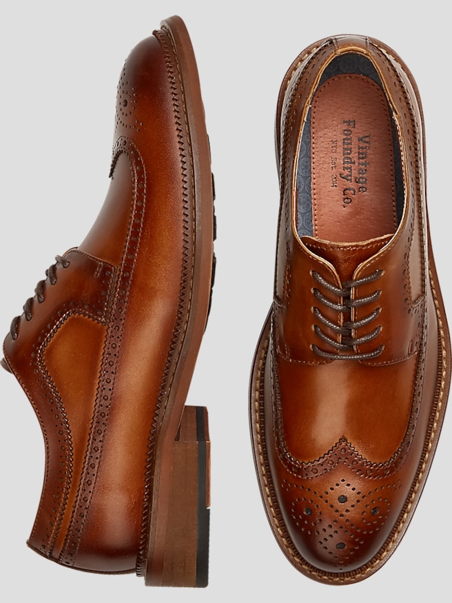 Mens tan wingtip boots shop