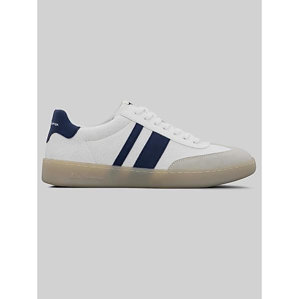Ben Sherman Men's Glasgow Crafted Sneaker White/Navy - Size: 10 1/2 D-Width