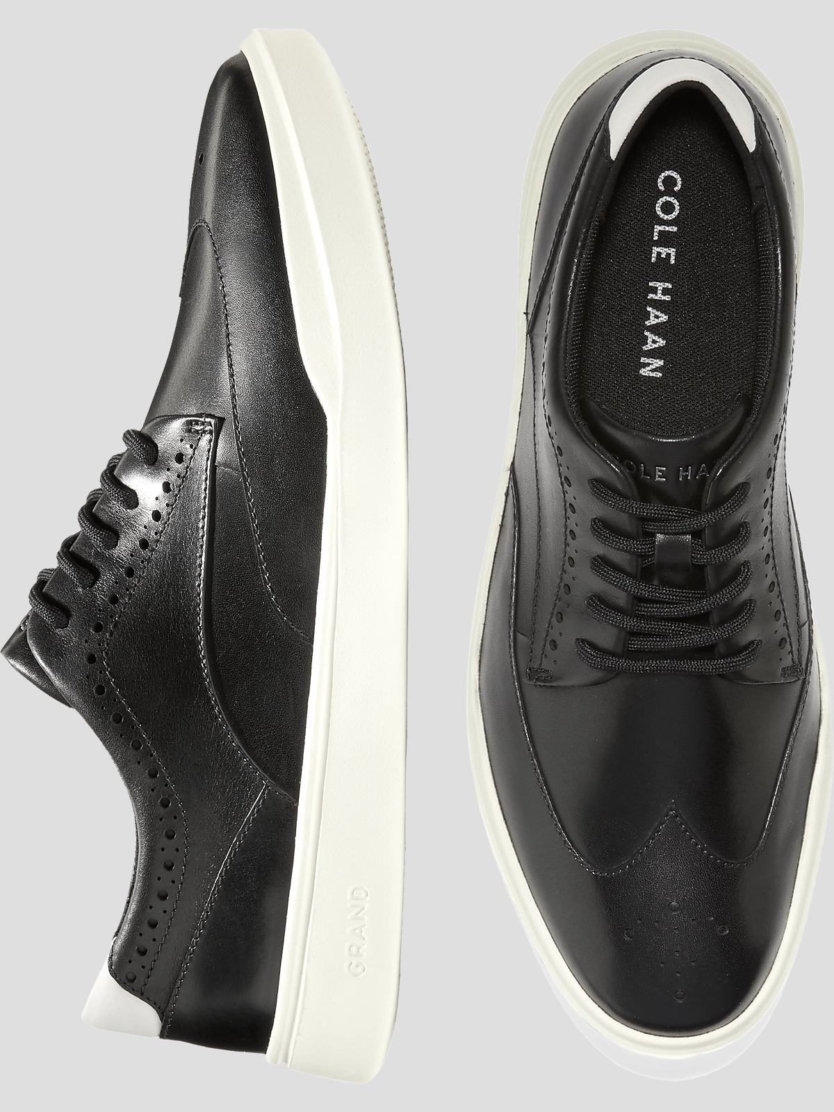 Cole Haan Grand Crosscourt Leather Wingtip Sneakers | Casual Shoes| Men ...