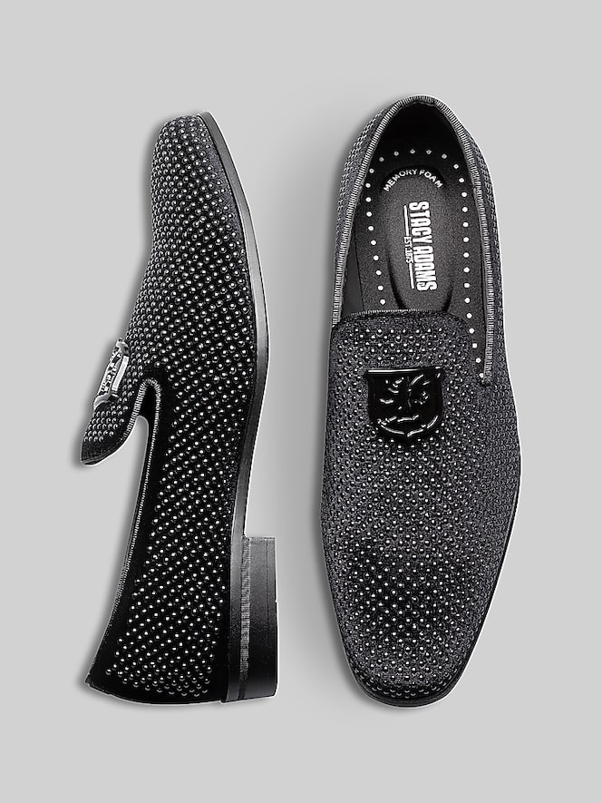 Stacy Adams Swagger Studded Ornament Formal Smoking Loafers