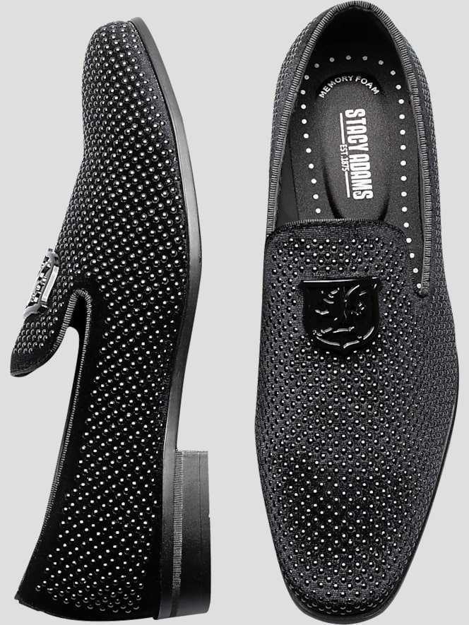 Stacy Adams Swagger Studded Ornament Formal Smoking Loafers