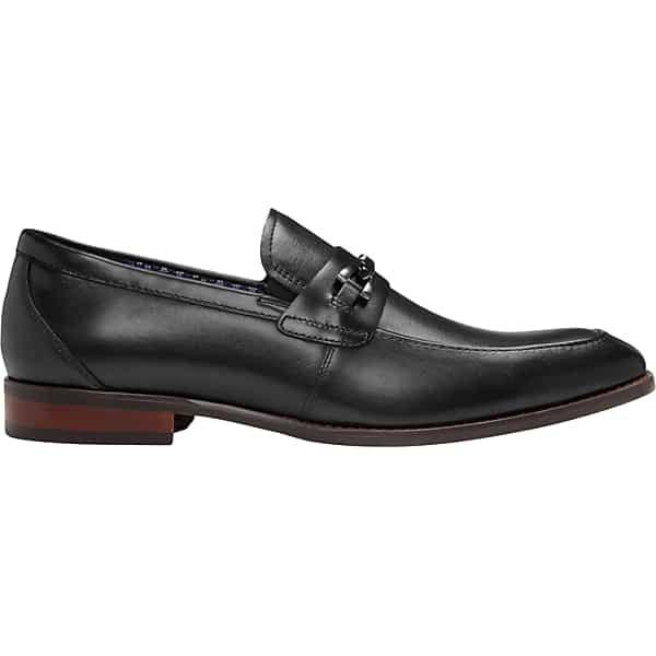 Stacy Adams Men's Kaylor Leather Moc Toe Loafers Black - Size: 8.5 WIDE