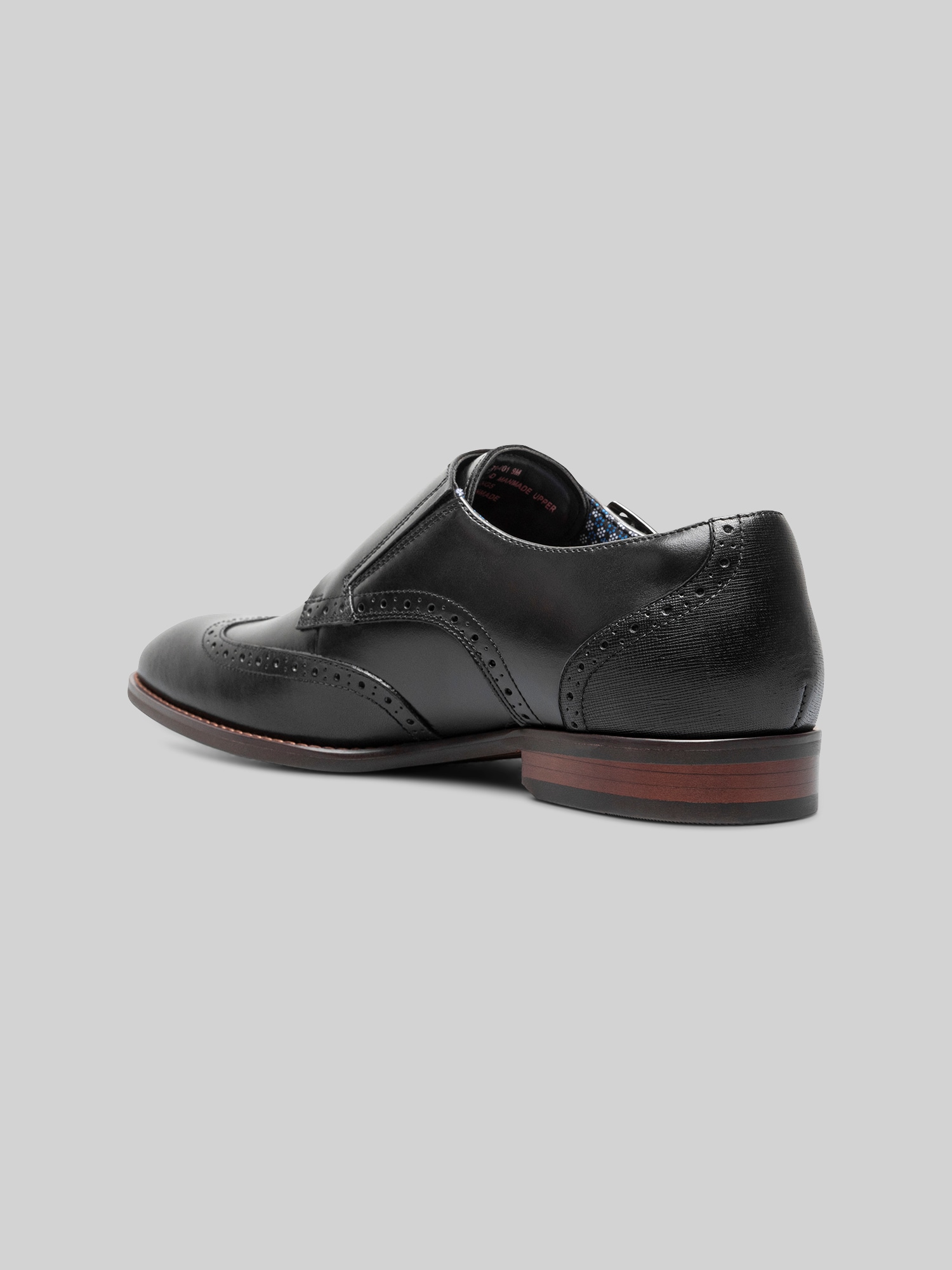 Karson Leather Wingtip Monk Strap Dress Shoes