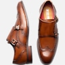 Stacy Adams Karson Leather Wingtip Monk Strap Dress Shoes