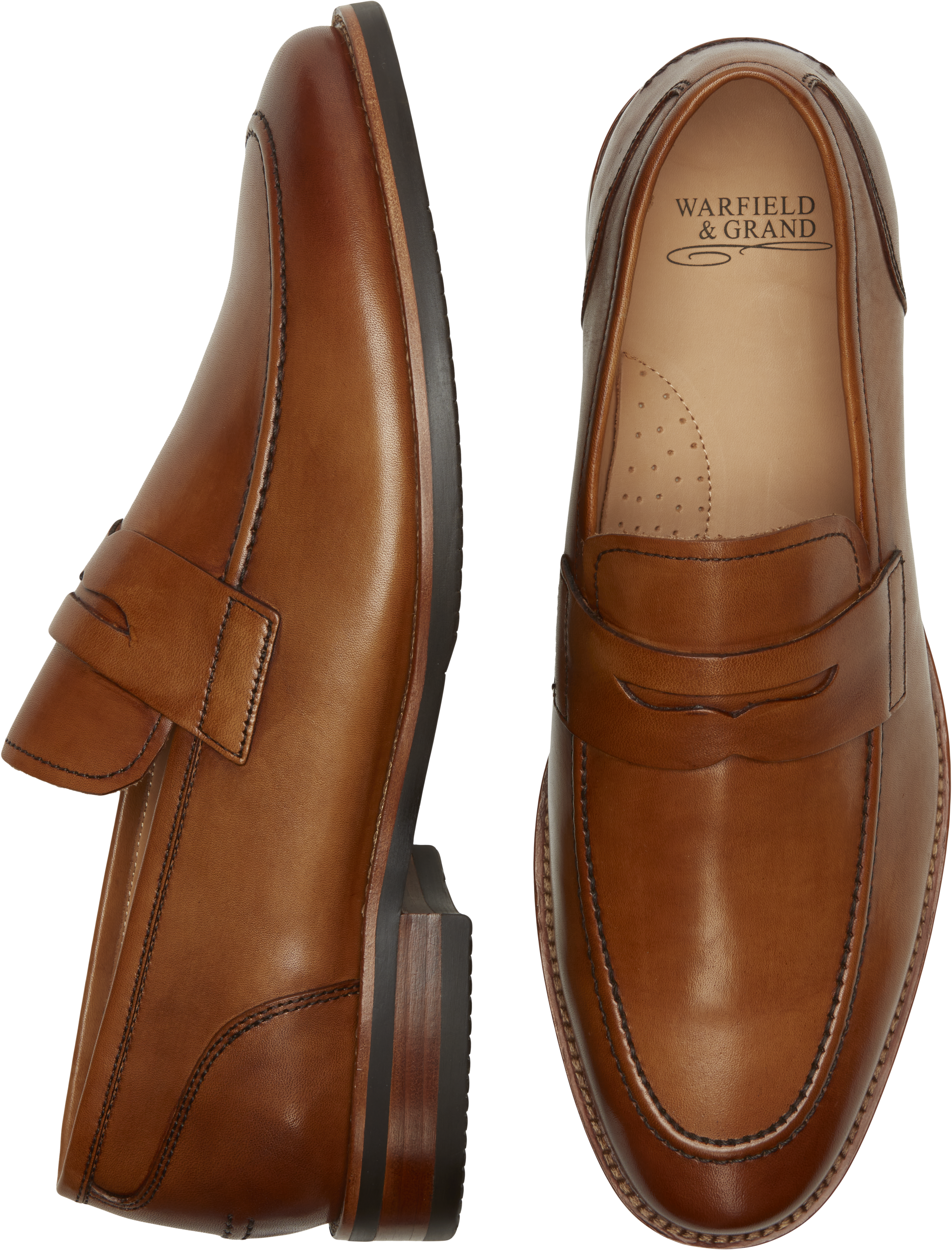 WARFIELD & GRAND Mens Stewart Penny Loafer in Burnished outlets Cognac Leather