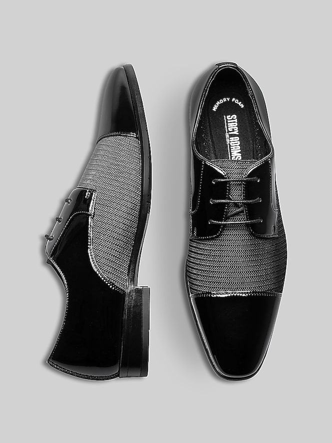 Stacy Adams Pharaoh Patent Cap Toe Lace-Up Formal Oxfords