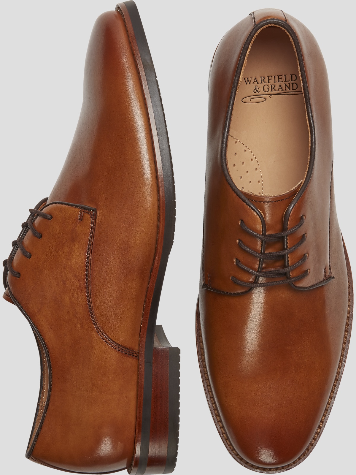 Warfield Grand Hobbs Plain Toe Italian Hand Burnished Oxfords Dress