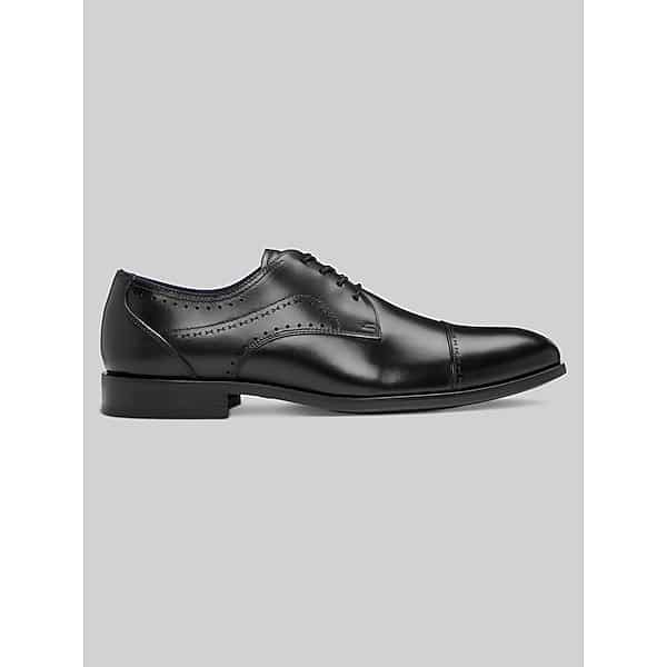 Stacy Adams Mens Bryant Leather Cap Toe Oxfords Black