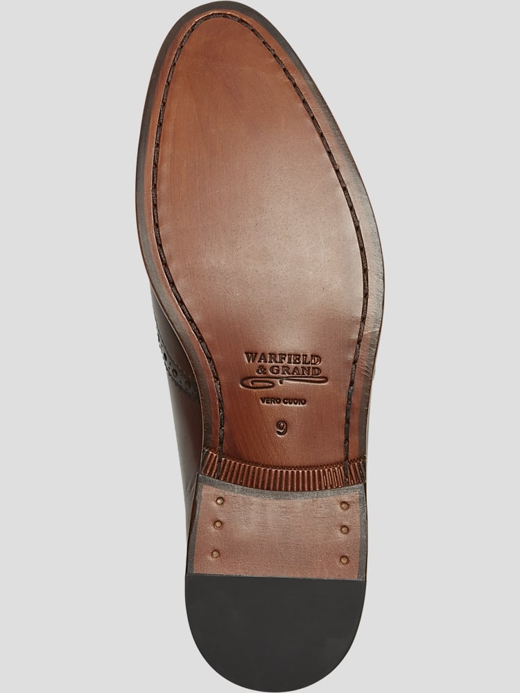 Warfield & Grand Abby Italian Leather Wingtip Oxfords, Cognac