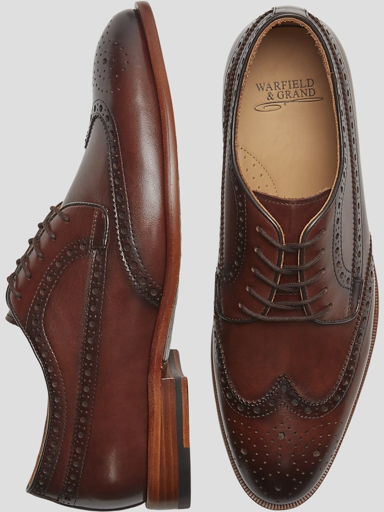chinese dress ladies TucciPolo Tobacco HandWelted Wingtip Oxford — Handmade Italian Leather Luxury Dress Shoes Medium (D) / 11.5