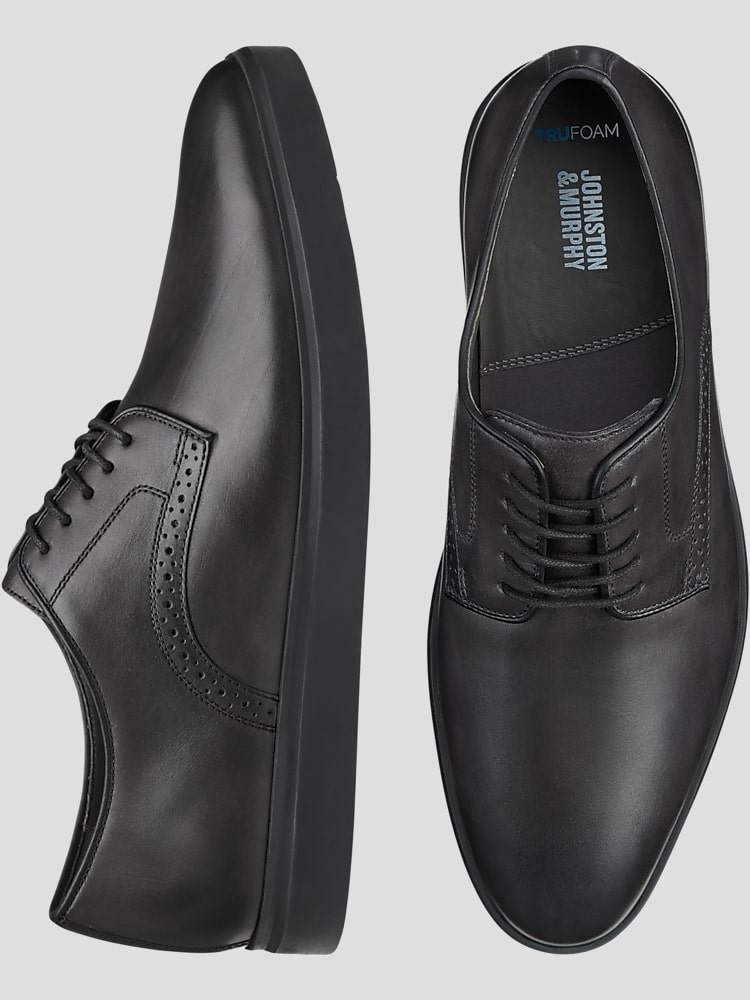 Johnston murphy black dress shoes deals