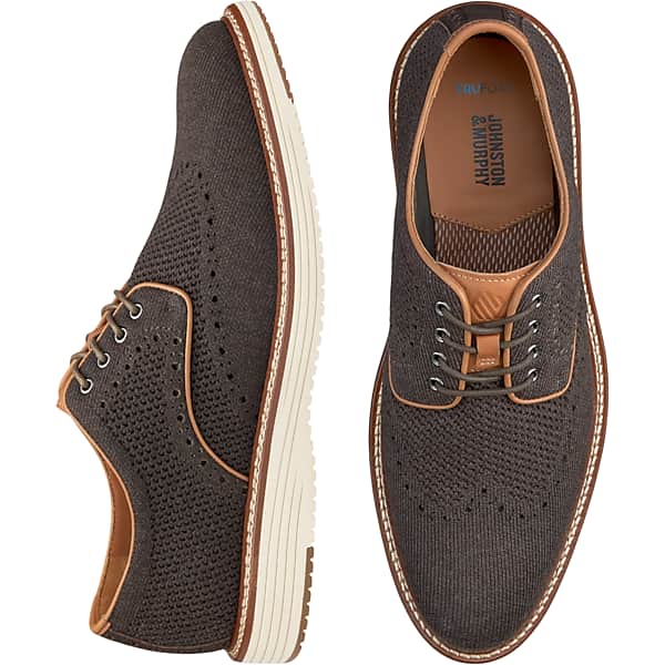 Johnston & Murphy Men's Johnston & Amp; Murphy Upton Knit Wingtip Oxfords Brown - Size: 8 D-Width TMW42BU80403