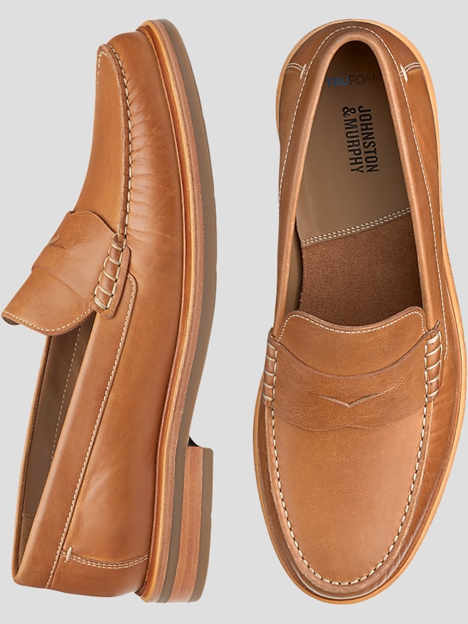 Tan penny loafers mens store