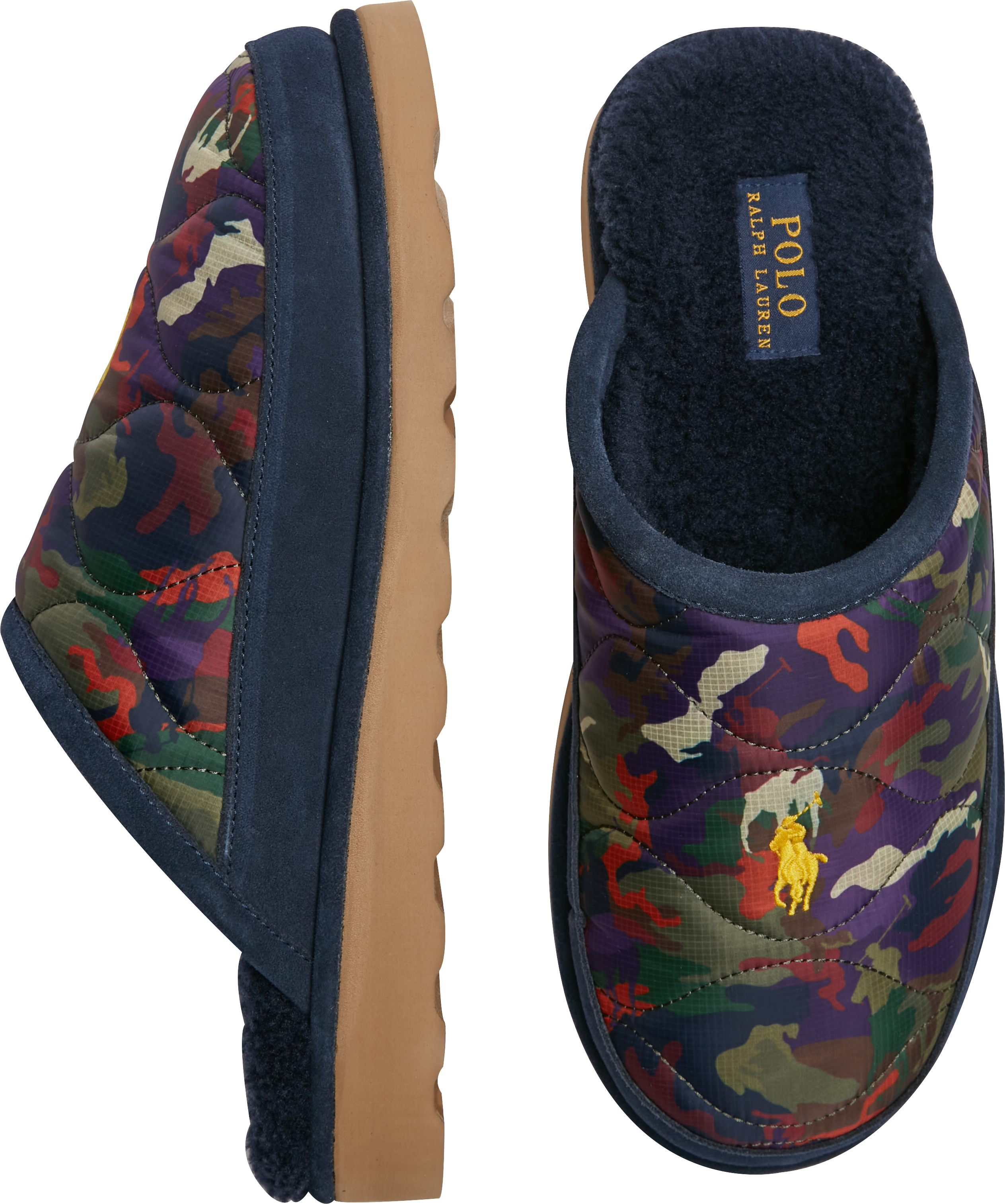 POLO READE QUILTED PRINTED NYLON CLOG SLIPPER