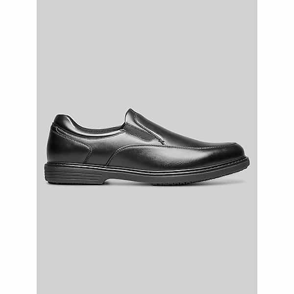 Nunn Bush Men's Wade Work Moc Toe Slip On Shoes Black - Size: 10 WIDE