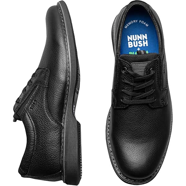Nunn Bush Men's Otto Plain Toe Oxfords Black - Size: 10.5 XWIDE