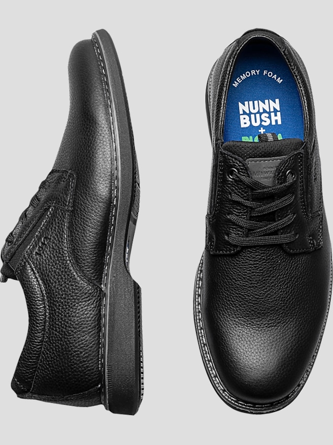Nunn Bush Men's Otto Plain Toe Oxfords , Black